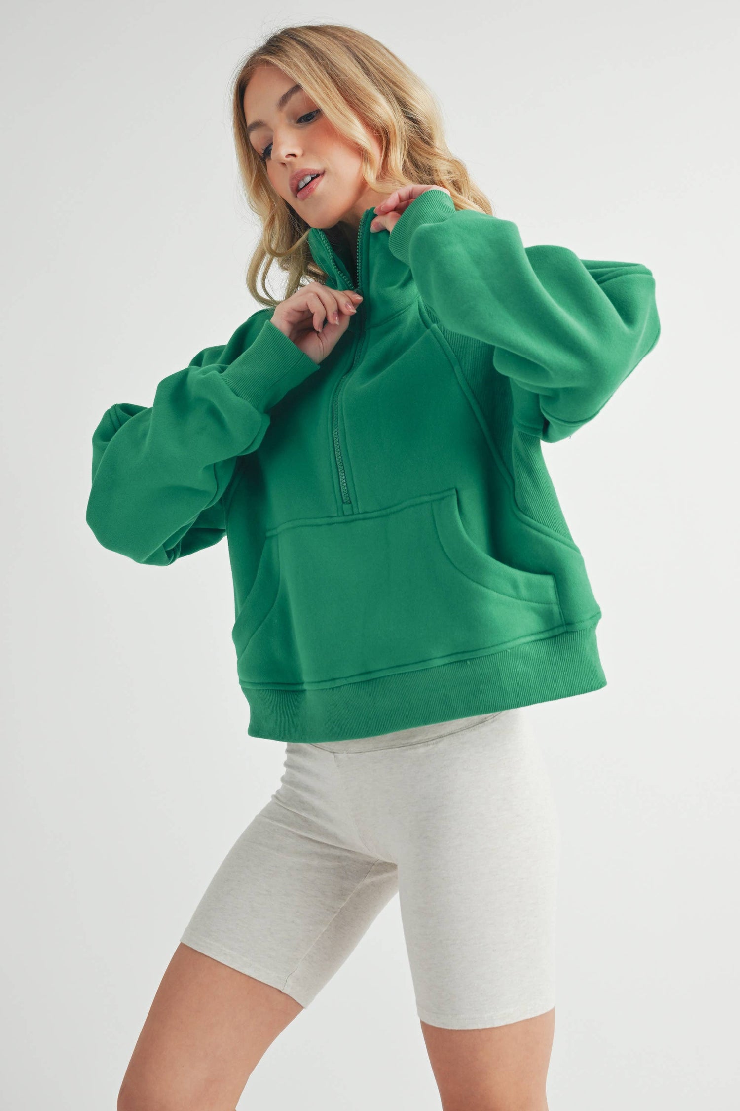 Dove Funnel Neck Half Zip 6