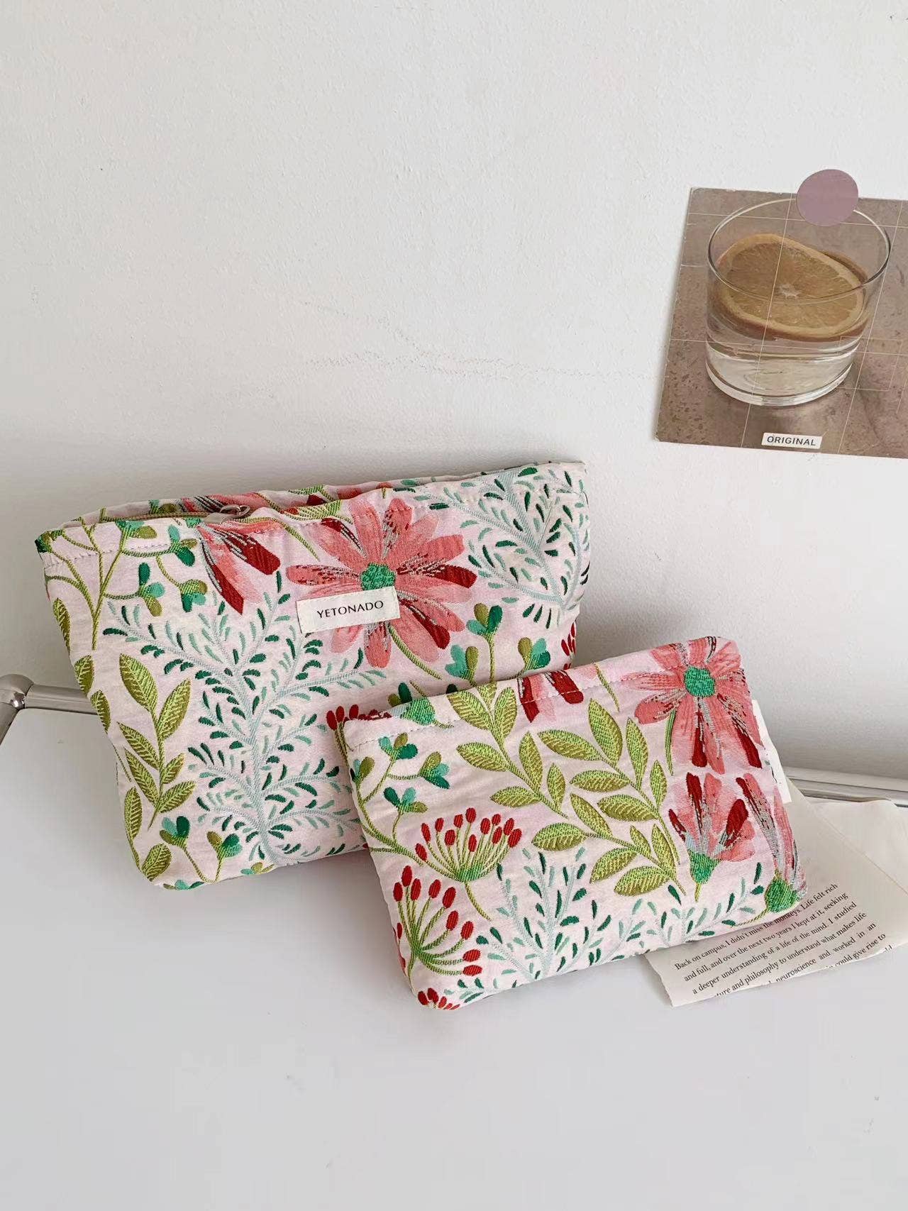Colorful Large Capacity Flower Print Makeup Bag DP25C596