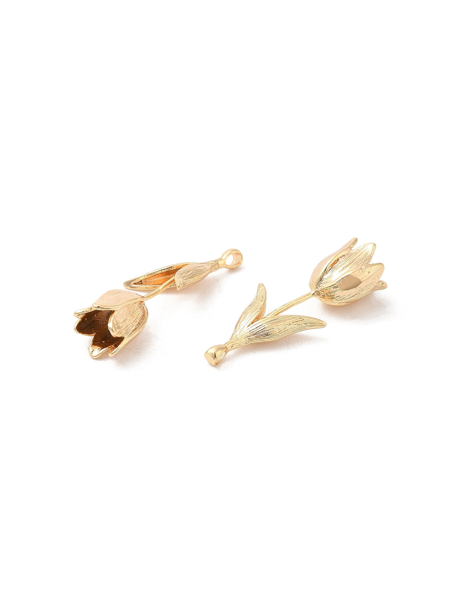 * Gold Etched Tulip Charm