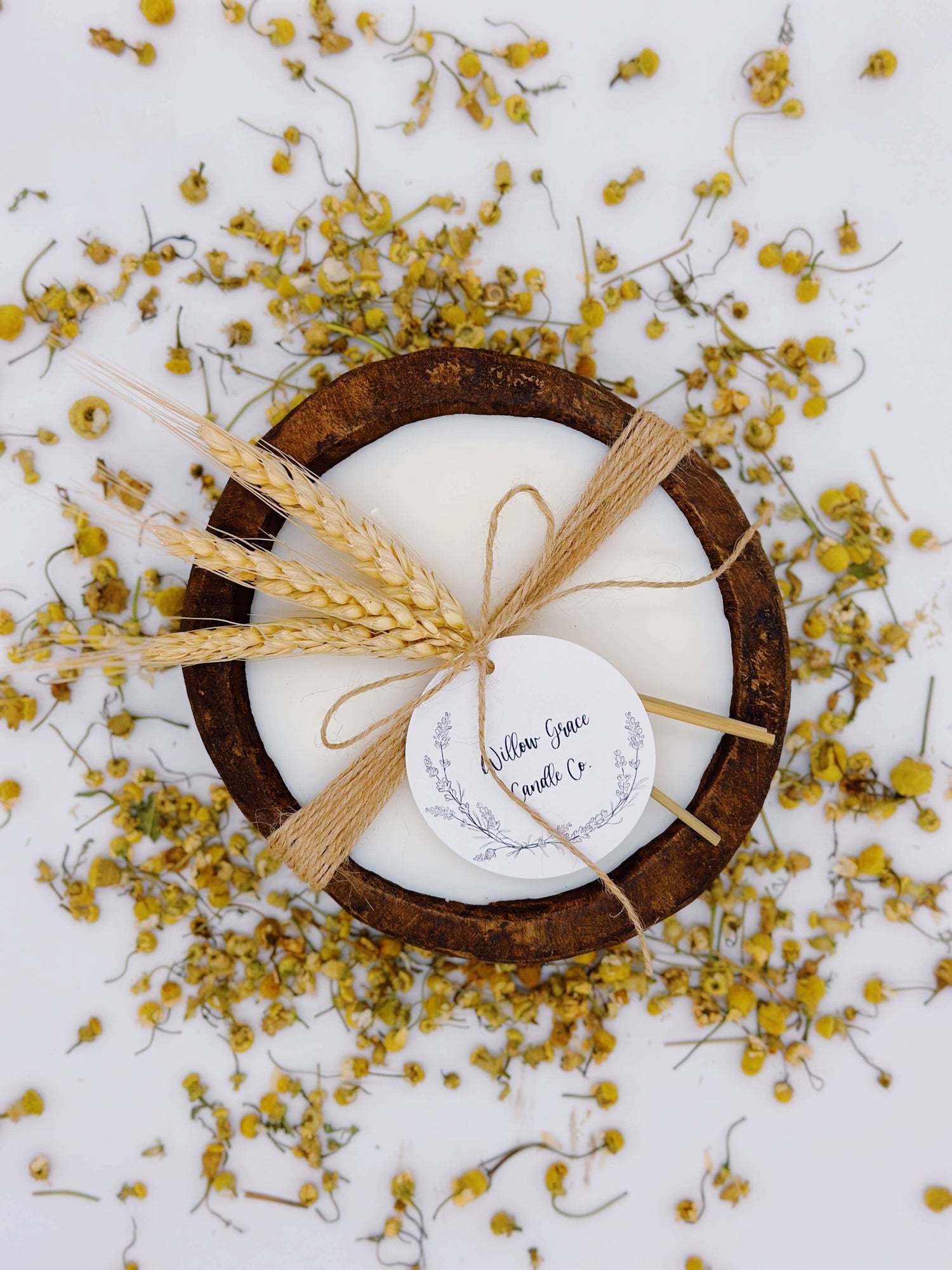 *Fall* Mini Round Dough Candle
