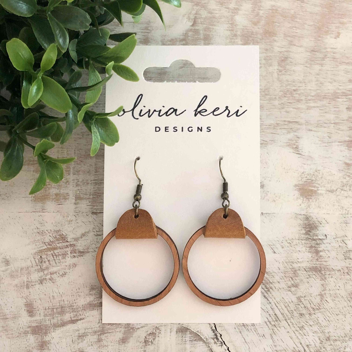 Wood Hoops - Camel