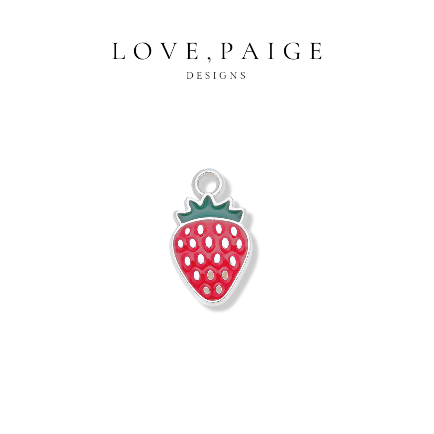 Strawberry Silver Charm