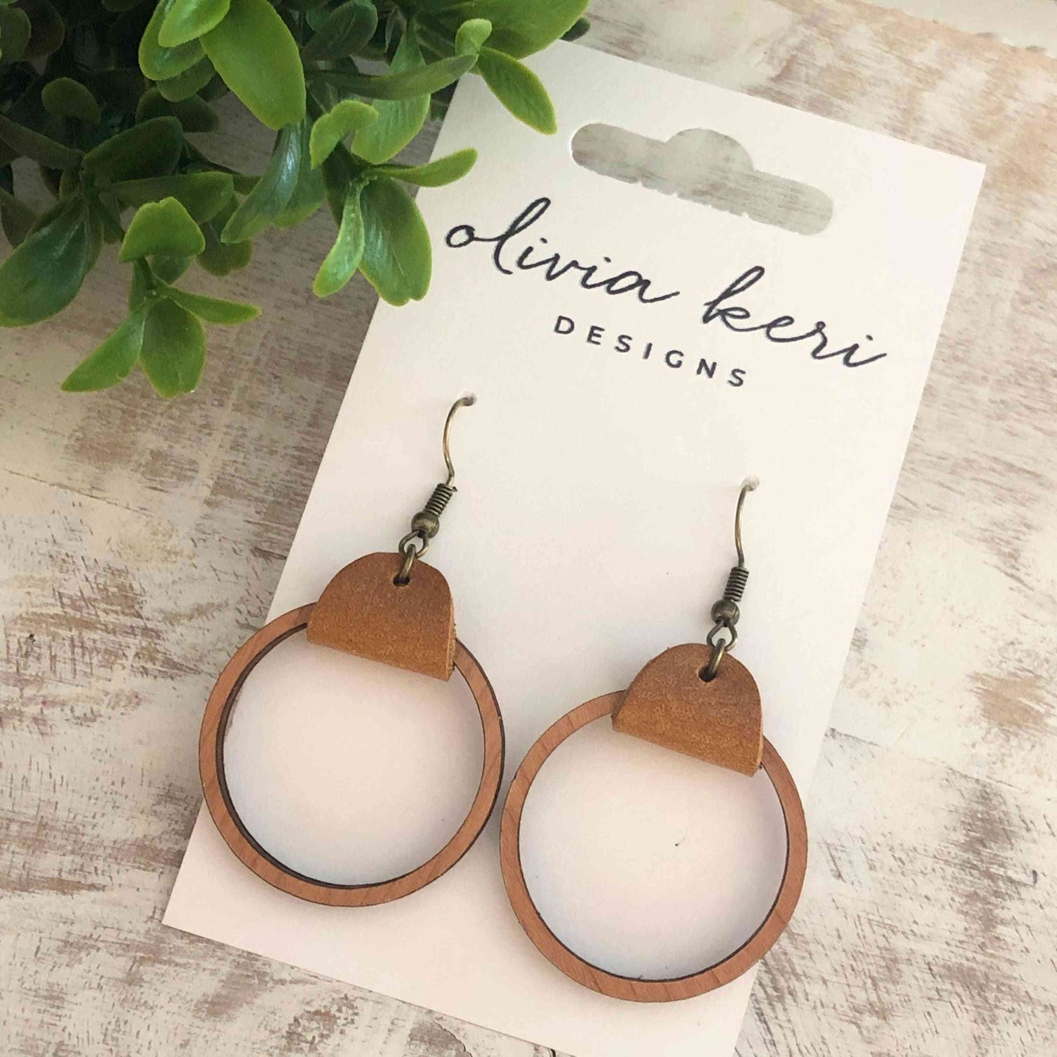 Wood Hoops - Camel