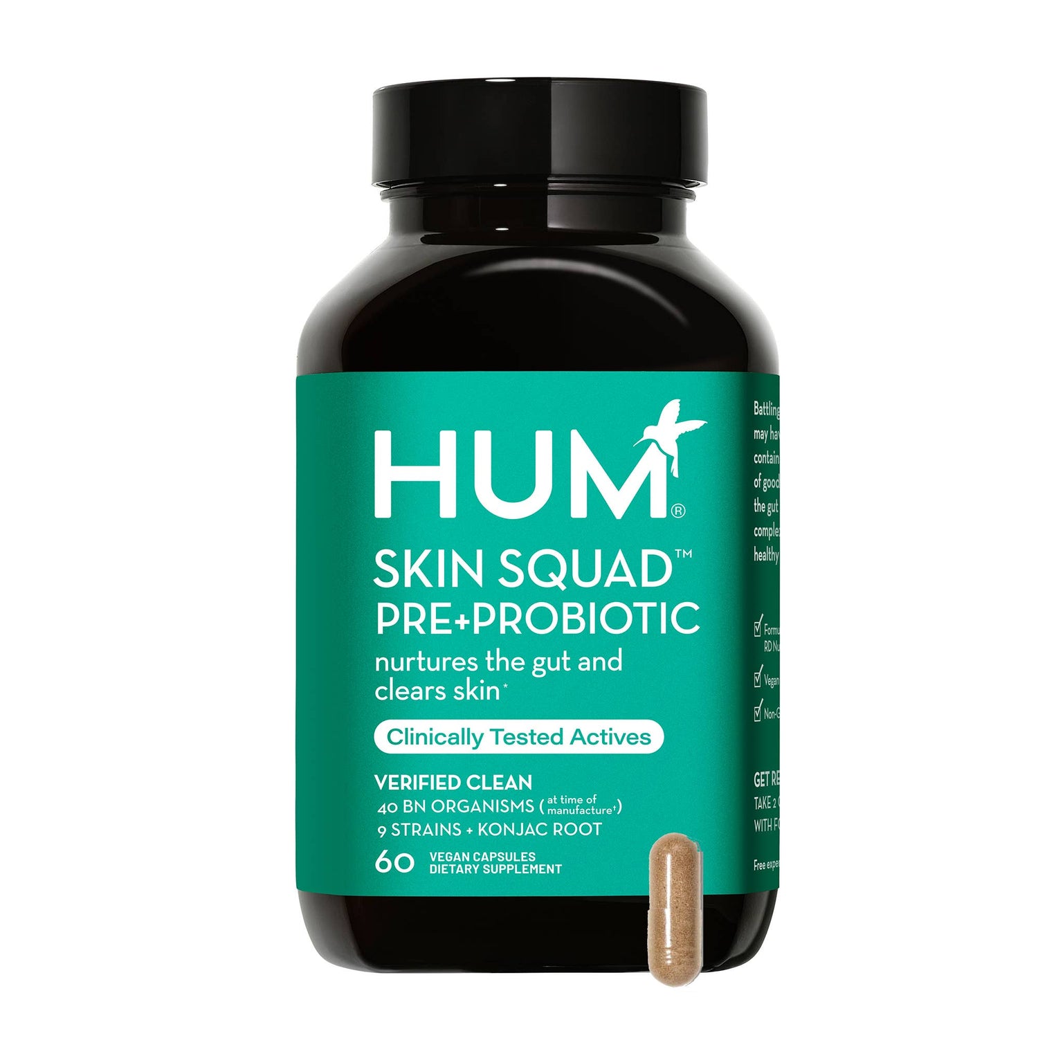 SKIN SQUAD PRE+PROBIOTIC CAPSULES FOR SKIN & GUT HEALTH