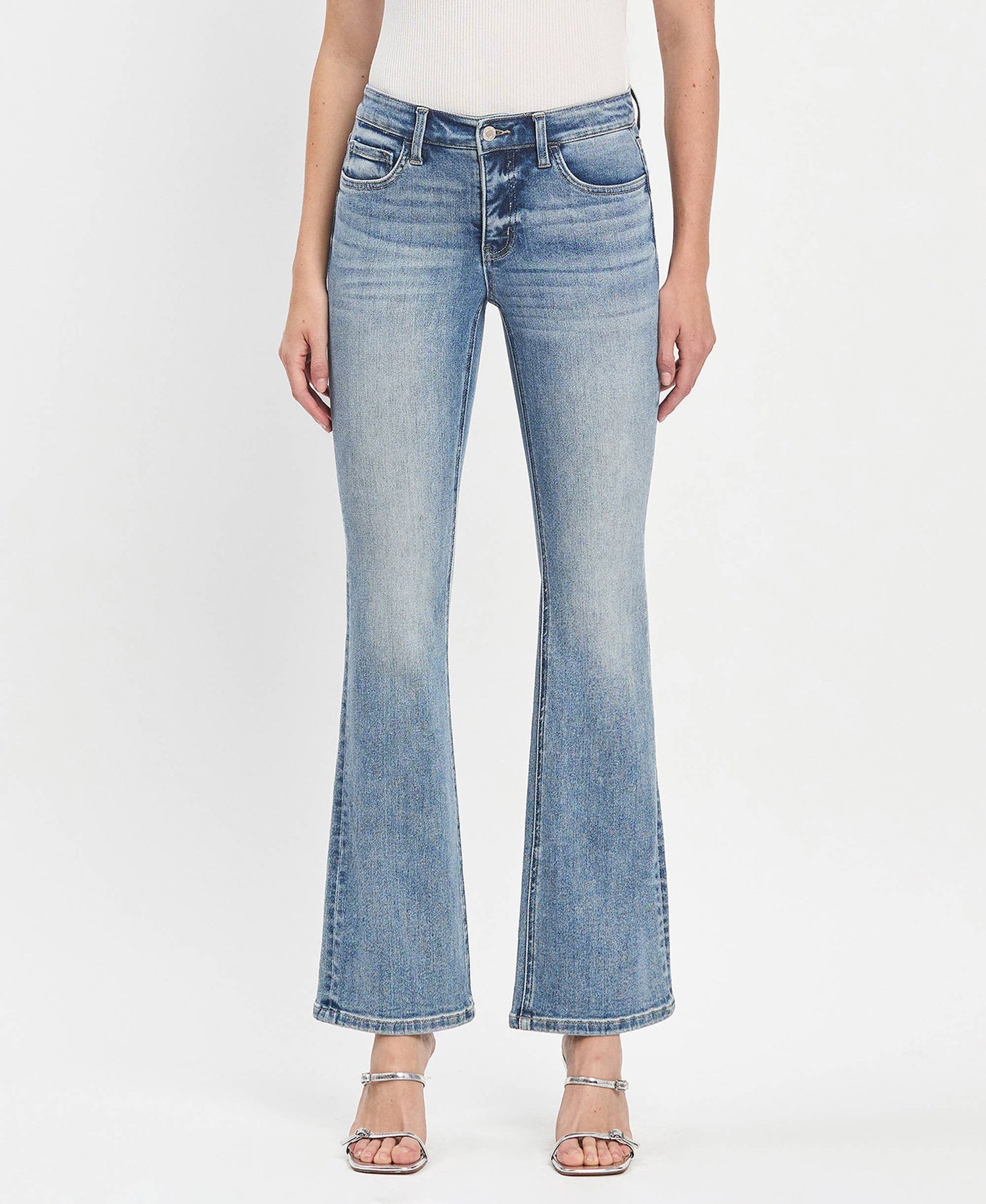 MID RISE FULL LENGTH BOOTCUT JEANS T6460