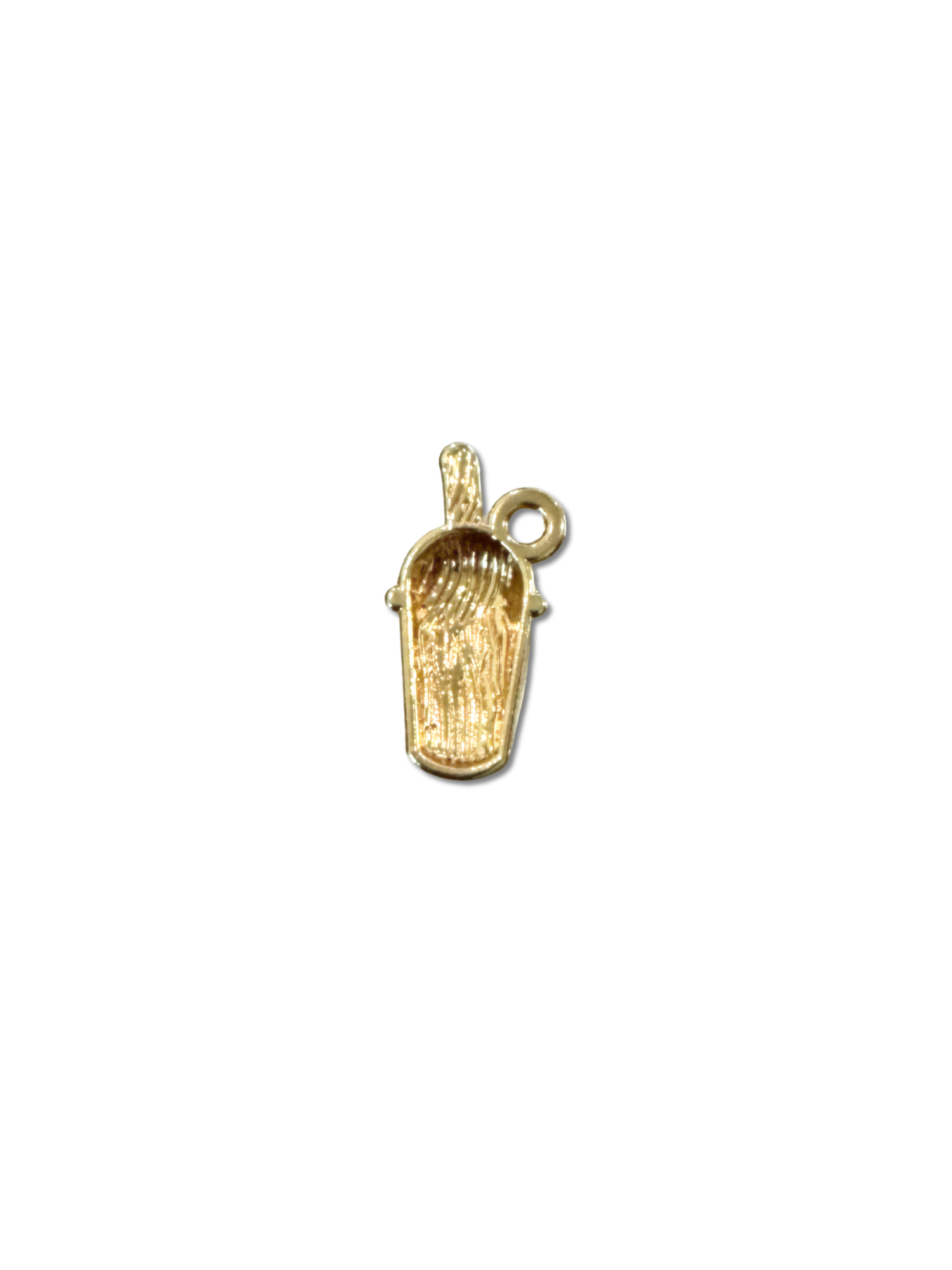 * Gold Enamel Cafe Late Charm