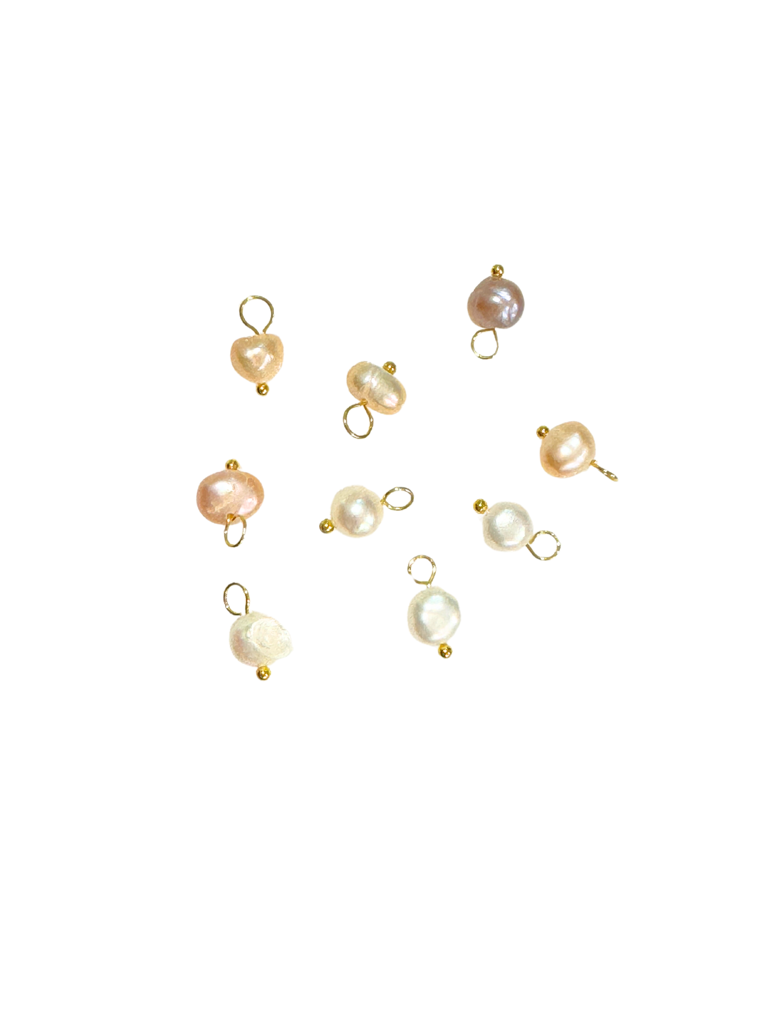 * Gold Natural Freshwater Pearl Charm