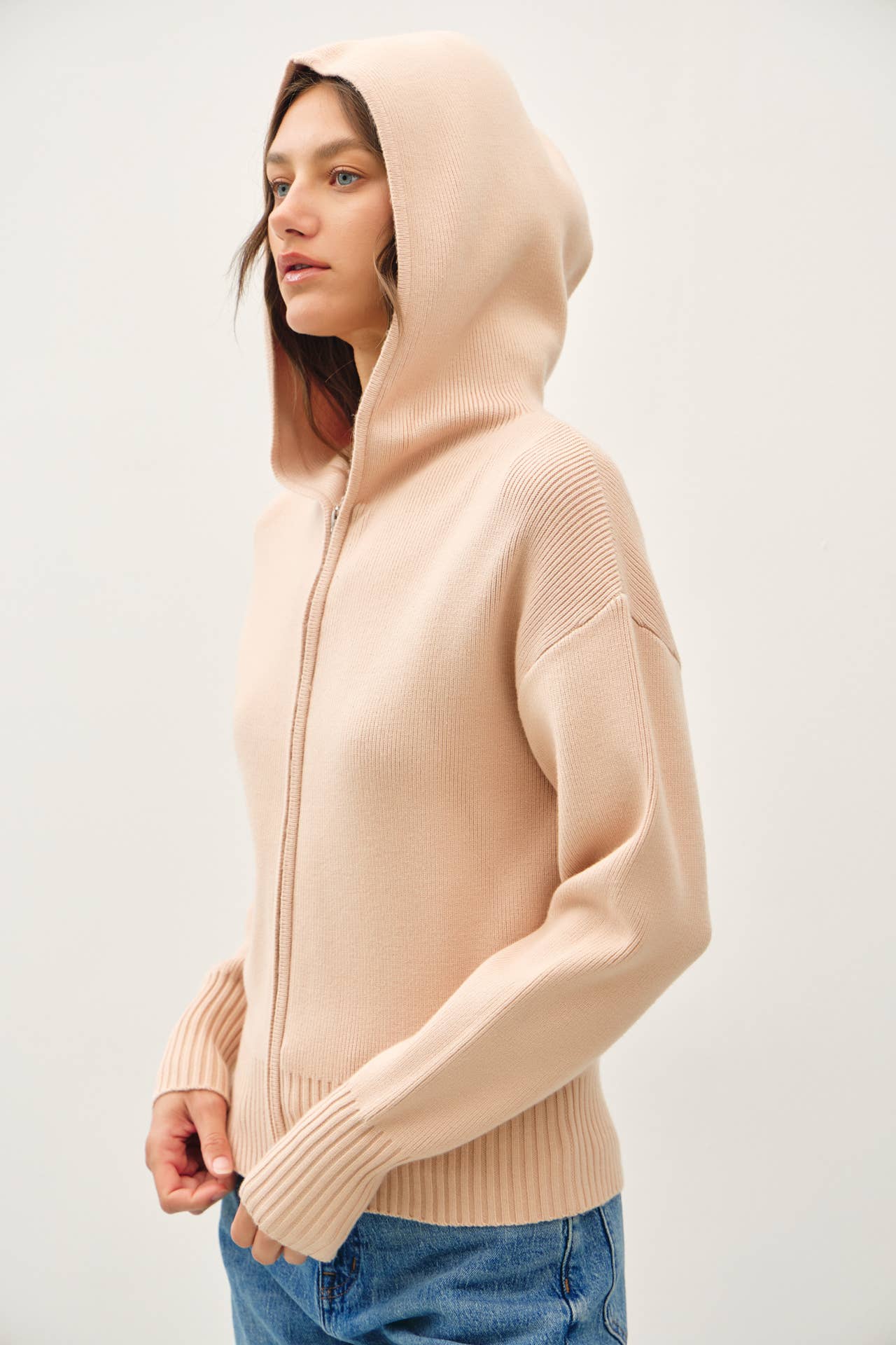 TOFFEE ZIP UP HOODIE