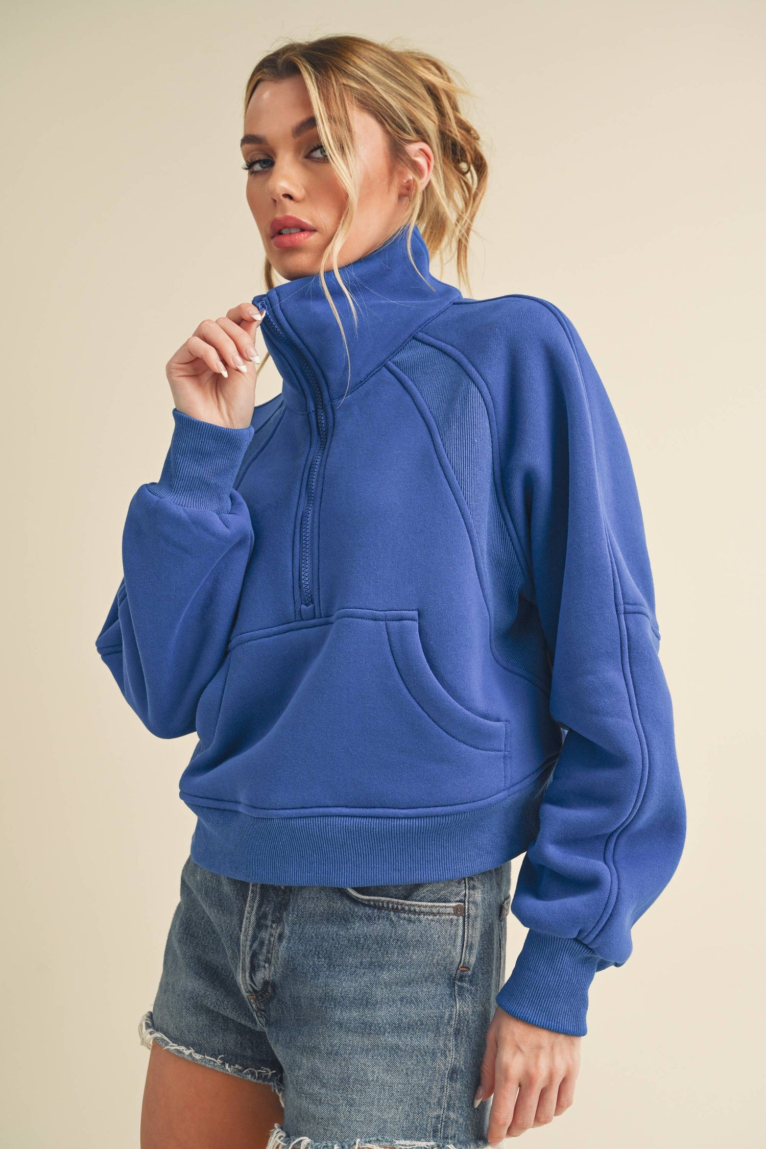 Dove Funnel Neck Half Zip 6