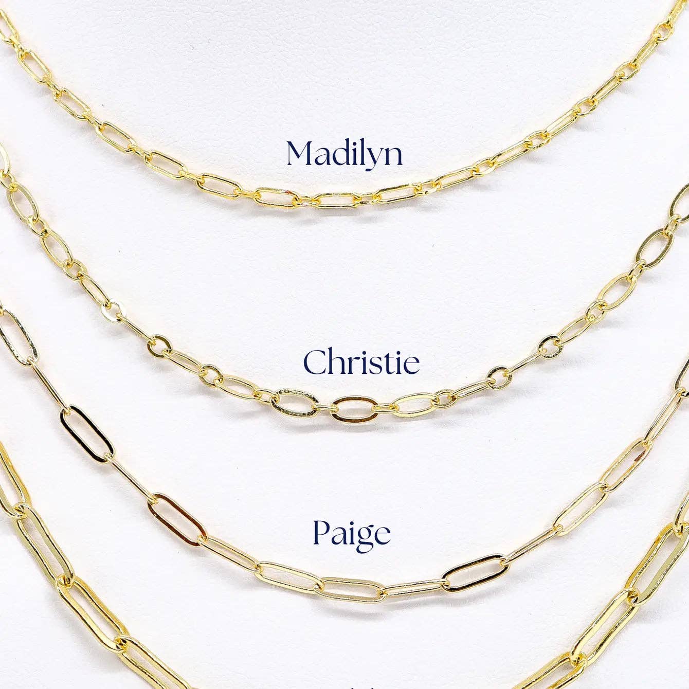 * Gold Christie Necklace with Piper Carabiner| 20 inch