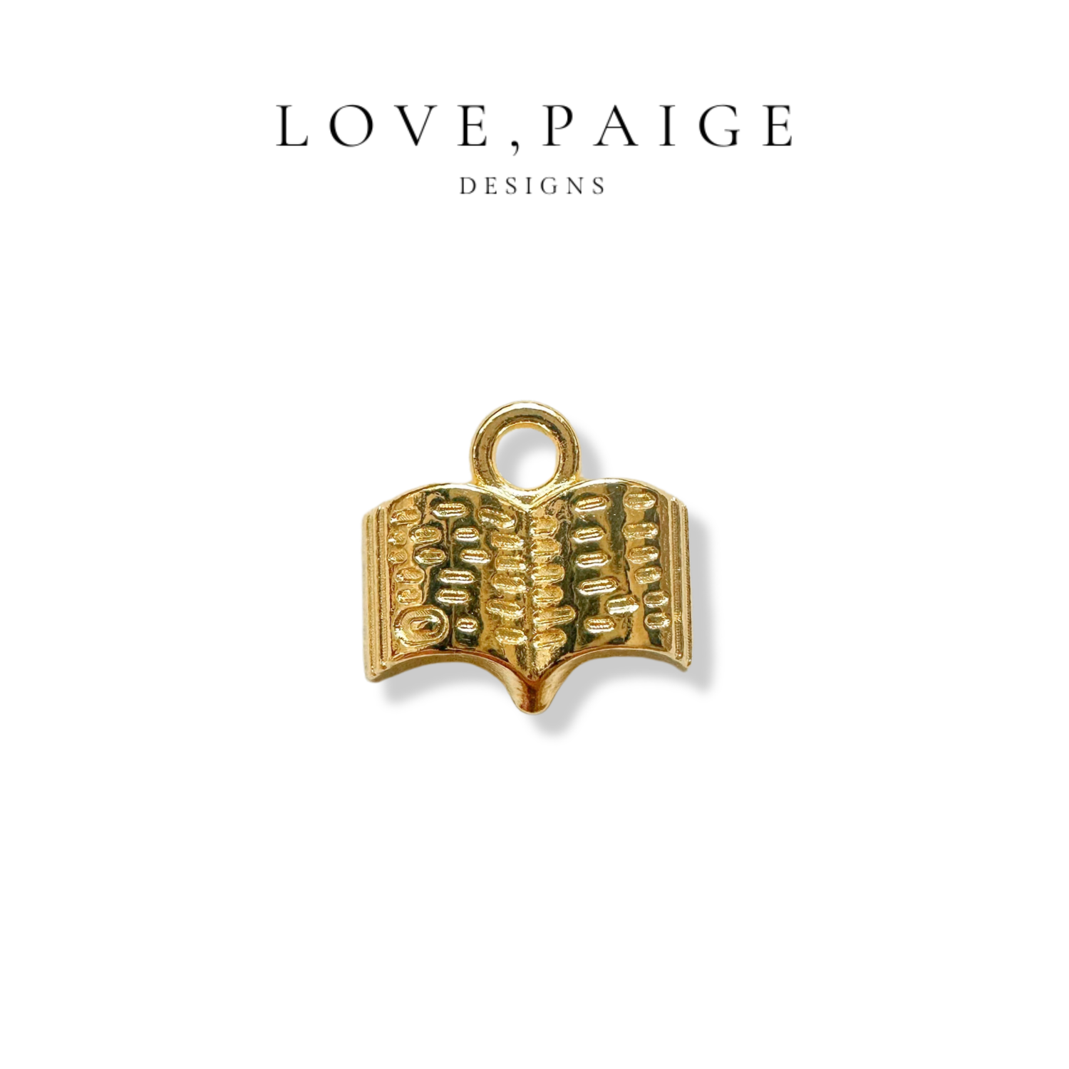 Book Gold Charm