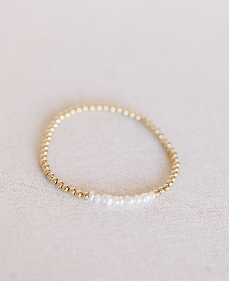 3mm Fresh Water Pearl Bar Bracelet