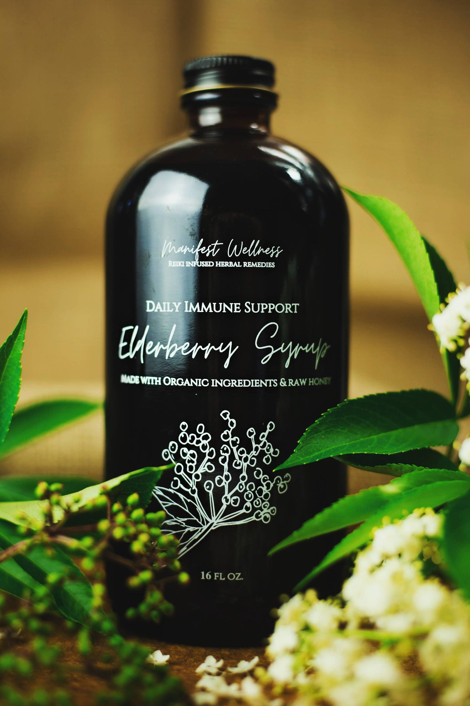 Elderberry Syrup made with Organic Ingredients